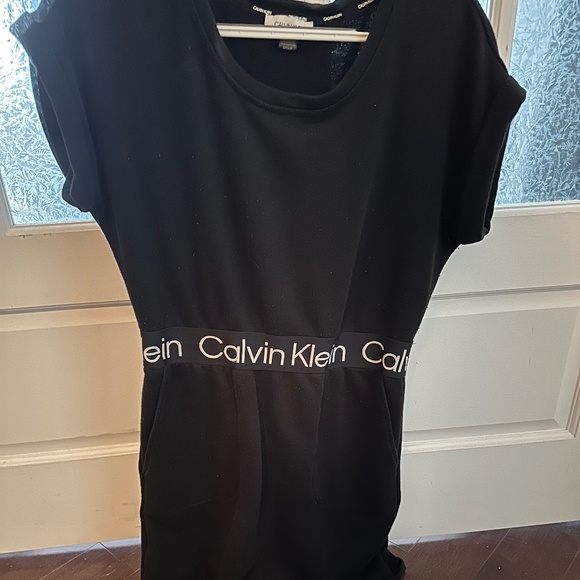 Calvin Klein Black Logo Waist Dress - Picture 1 of 3
